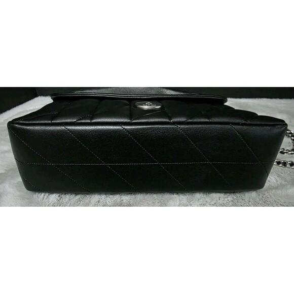 COACH Quilted Tabby 26 Bag Black Nappa Leather Silver Chain hardware - Picture 11 of 14